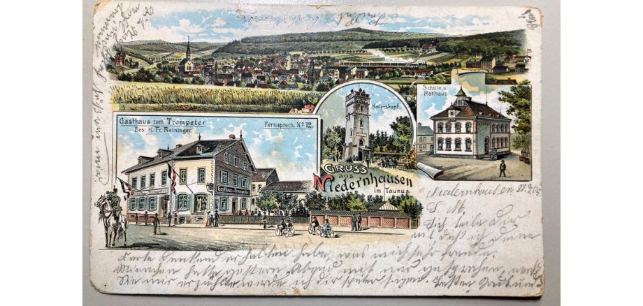 Historische Postkarte von Niedernhausen